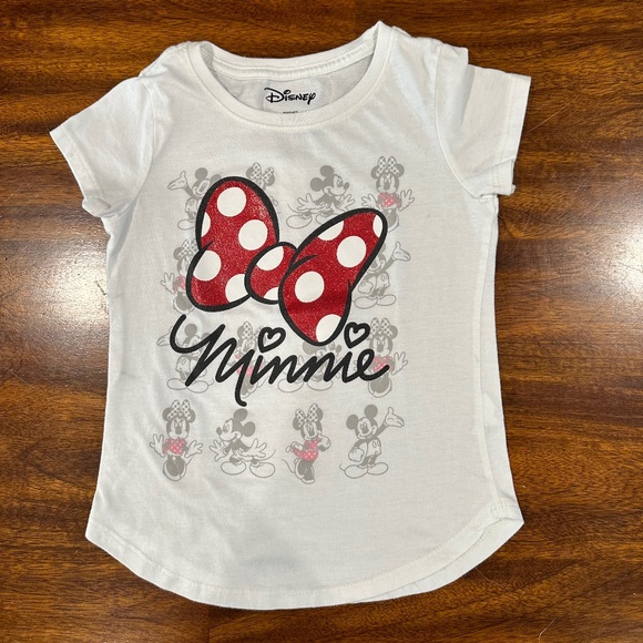 Disney Girls‎ Minnie Mouse T-Shirt White - Size 6/6x. - Picture 1 of 5